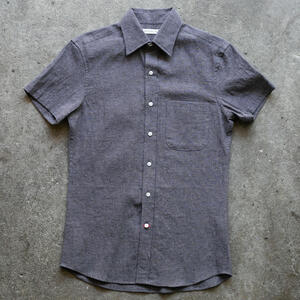 gustin #1358 summer houndstooth shirt - titanium
