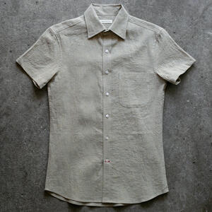 gustin #1360 summer houndstooth shirt - moss