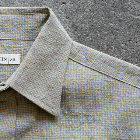 gustin #1360 summer houndstooth shirt - moss