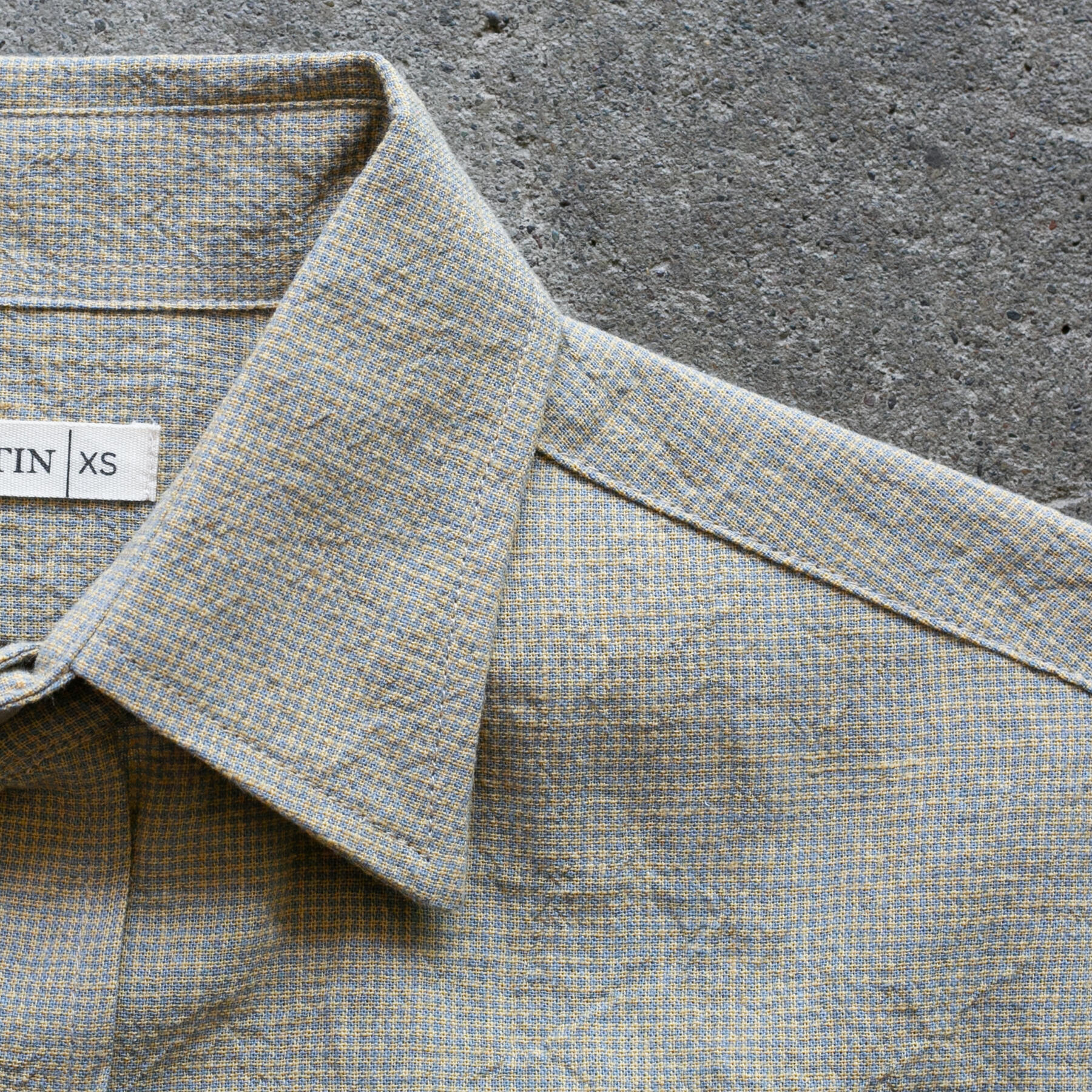gustin #1360 summer houndstooth shirt - moss