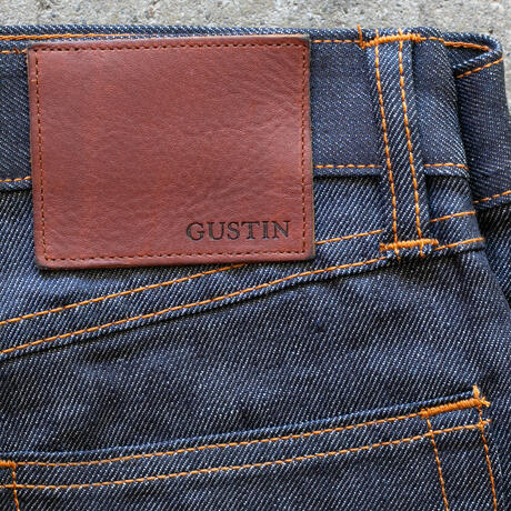 gustin #510 japan heavy linen 100 denim - indigo