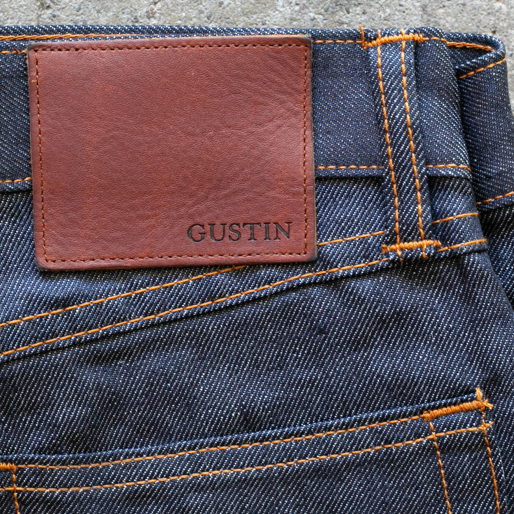 gustin #510 japan heavy linen 100 denim - indigo