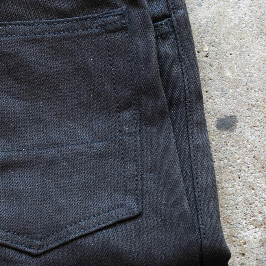 gustin #512 japan heavy linen 100 denim - double black
