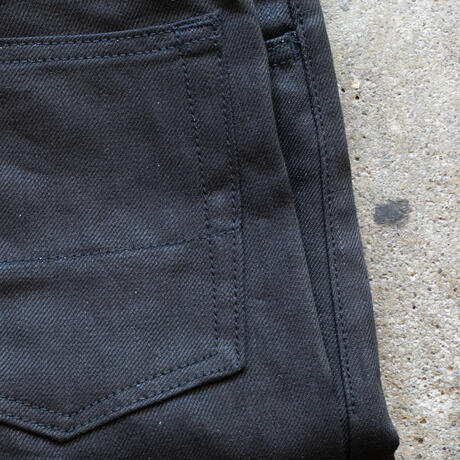 gustin #512 japan heavy linen 100 denim - double black