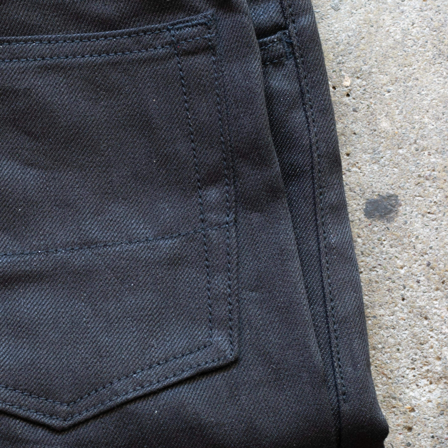 gustin #512 japan heavy linen 100 denim - double black