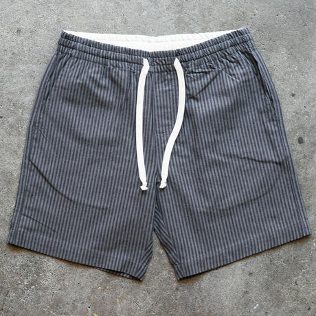132 Charcoal X Titanium Stripe Shorts | Gustin | Chinos