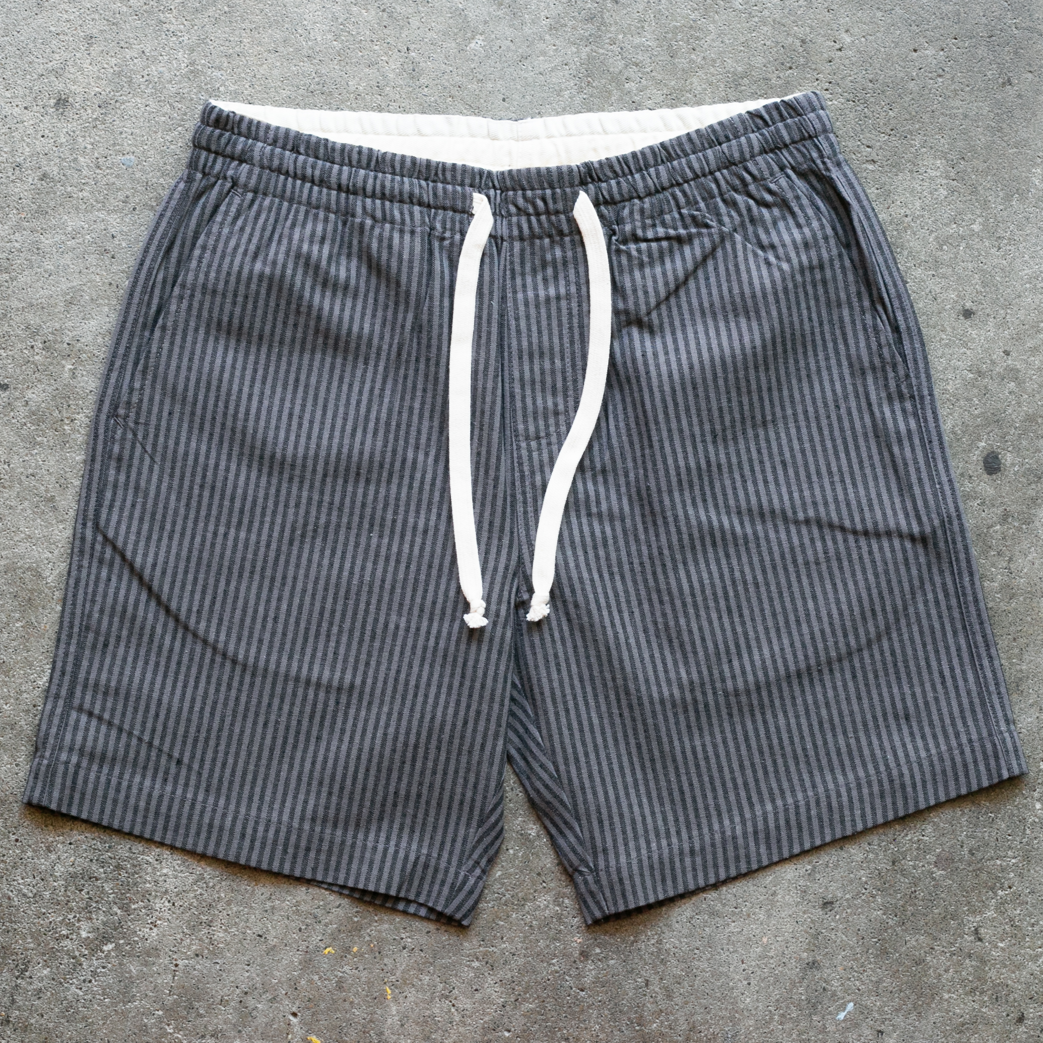 Charcoal x Titanium Stripe Shorts | Chino Shorts | Gustin
