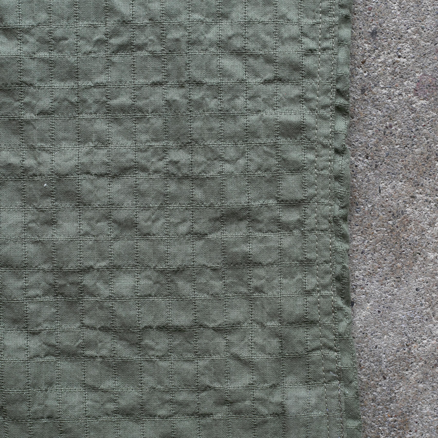 gustin #1362 japan organic dobby grid shirt - army