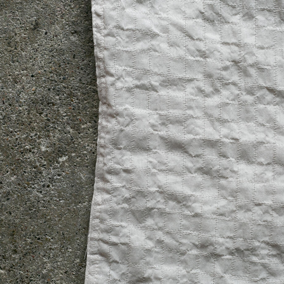 gustin #1363 japan organic dobby grid shirt - concrete