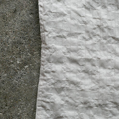 gustin #1363 japan organic dobby grid shirt - concrete