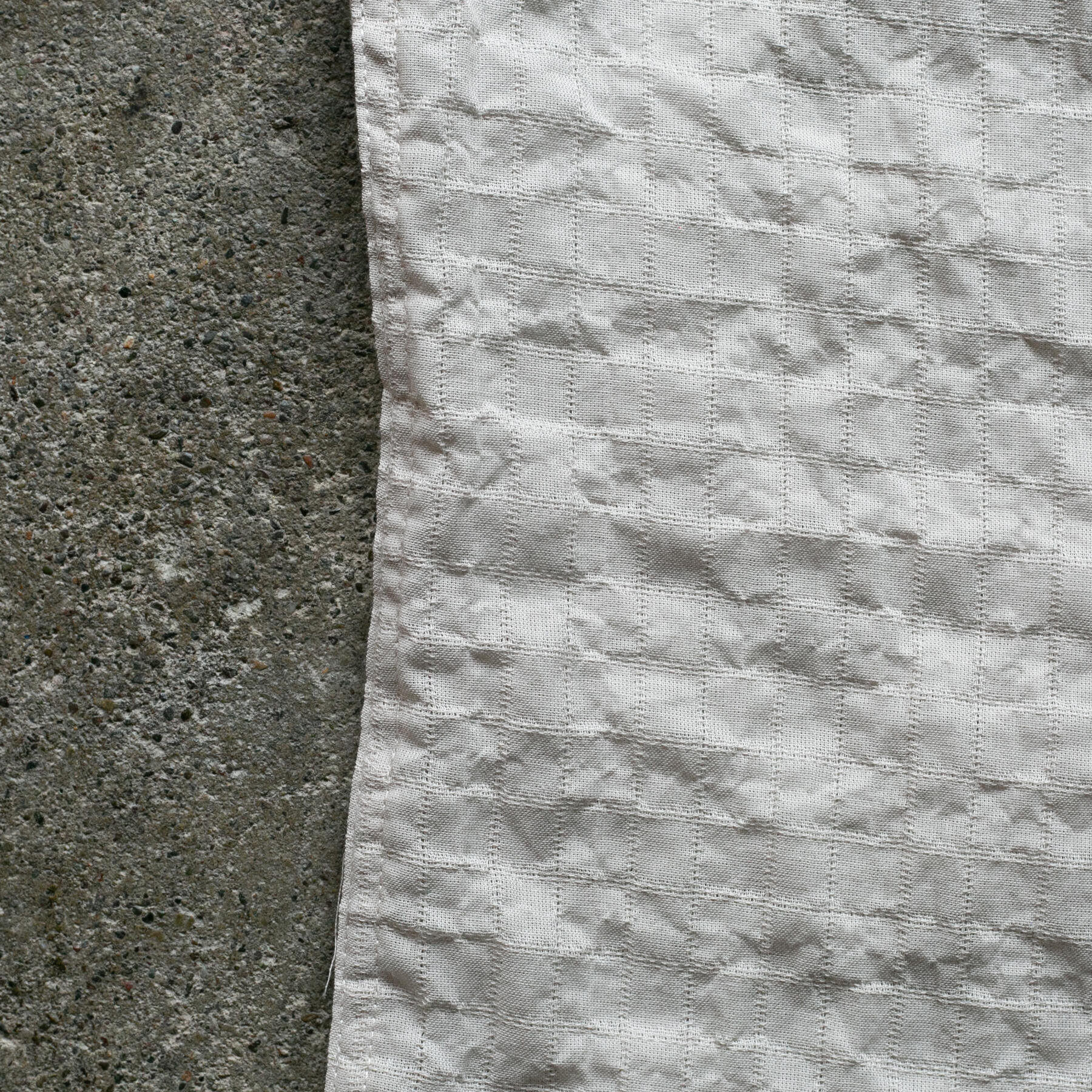 gustin #1363 japan organic dobby grid shirt - concrete