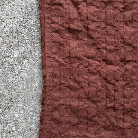 gustin #1364 japan organic dobby grid shirt - oxblood