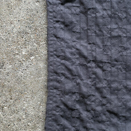 gustin #1365 japan organic dobby grid shirt - graphite
