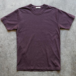 gustin american heavy slub t-shirt - oxblood
