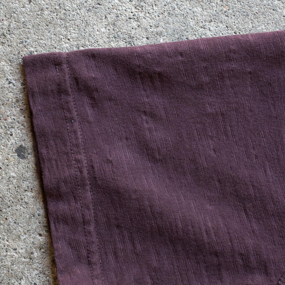 gustin american heavy slub t-shirt - oxblood