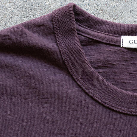 gustin american heavy slub t-shirt - oxblood