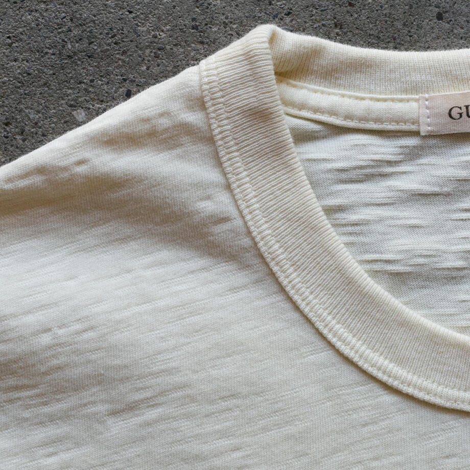 gustin american heavy slub t-shirt - natural