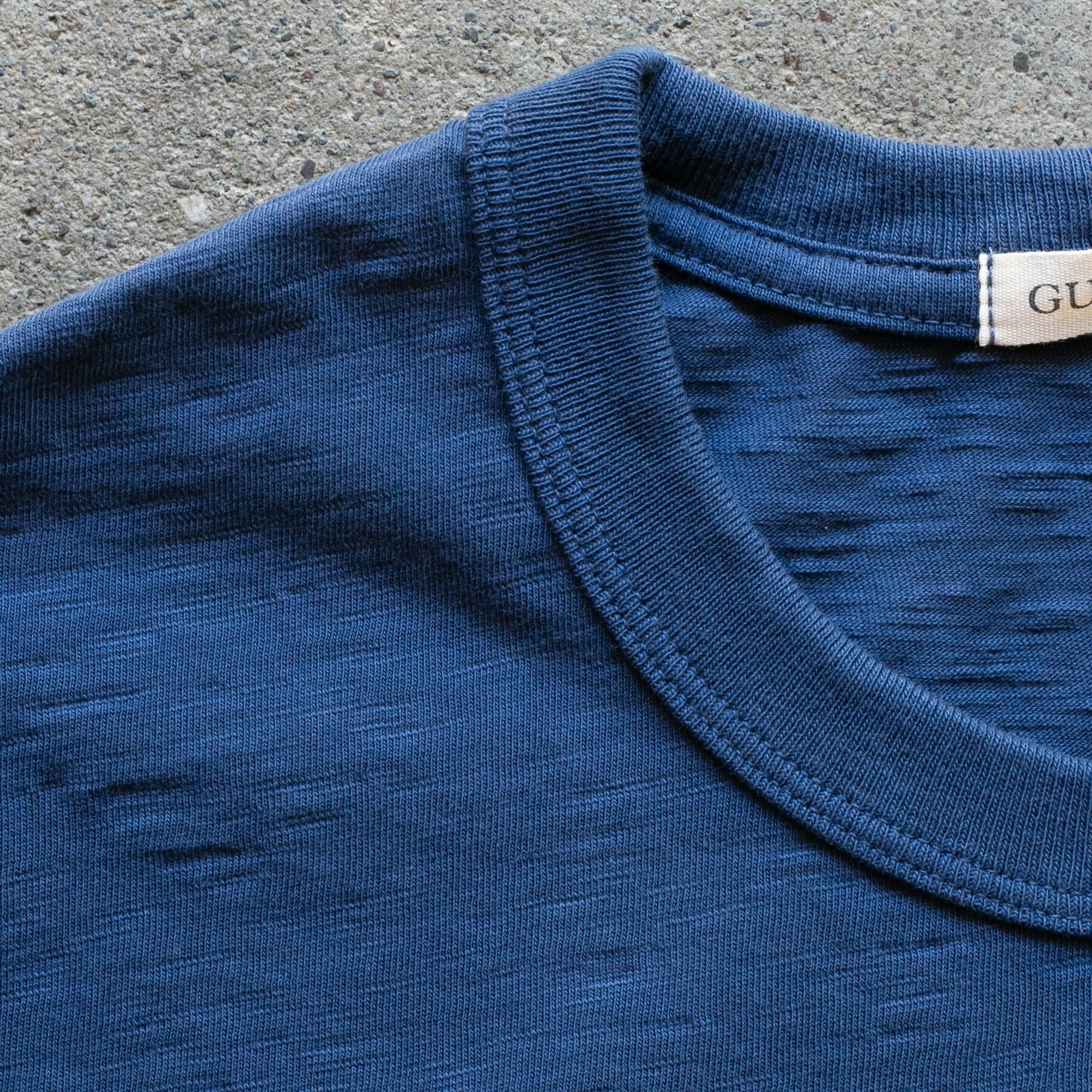 gustin american heavy slub t-shirt - blue