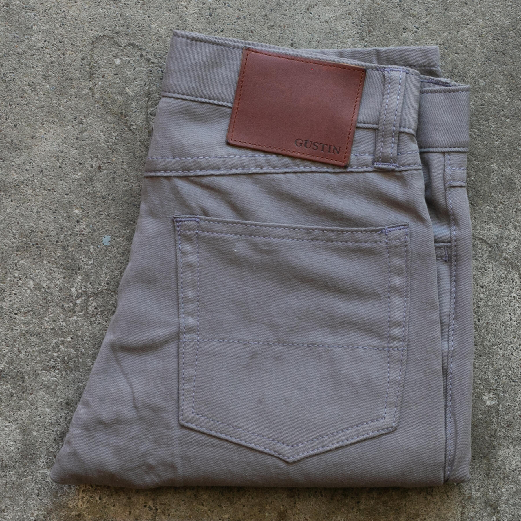 gustin #515 japan hemp gabardine 5 pocket - steel