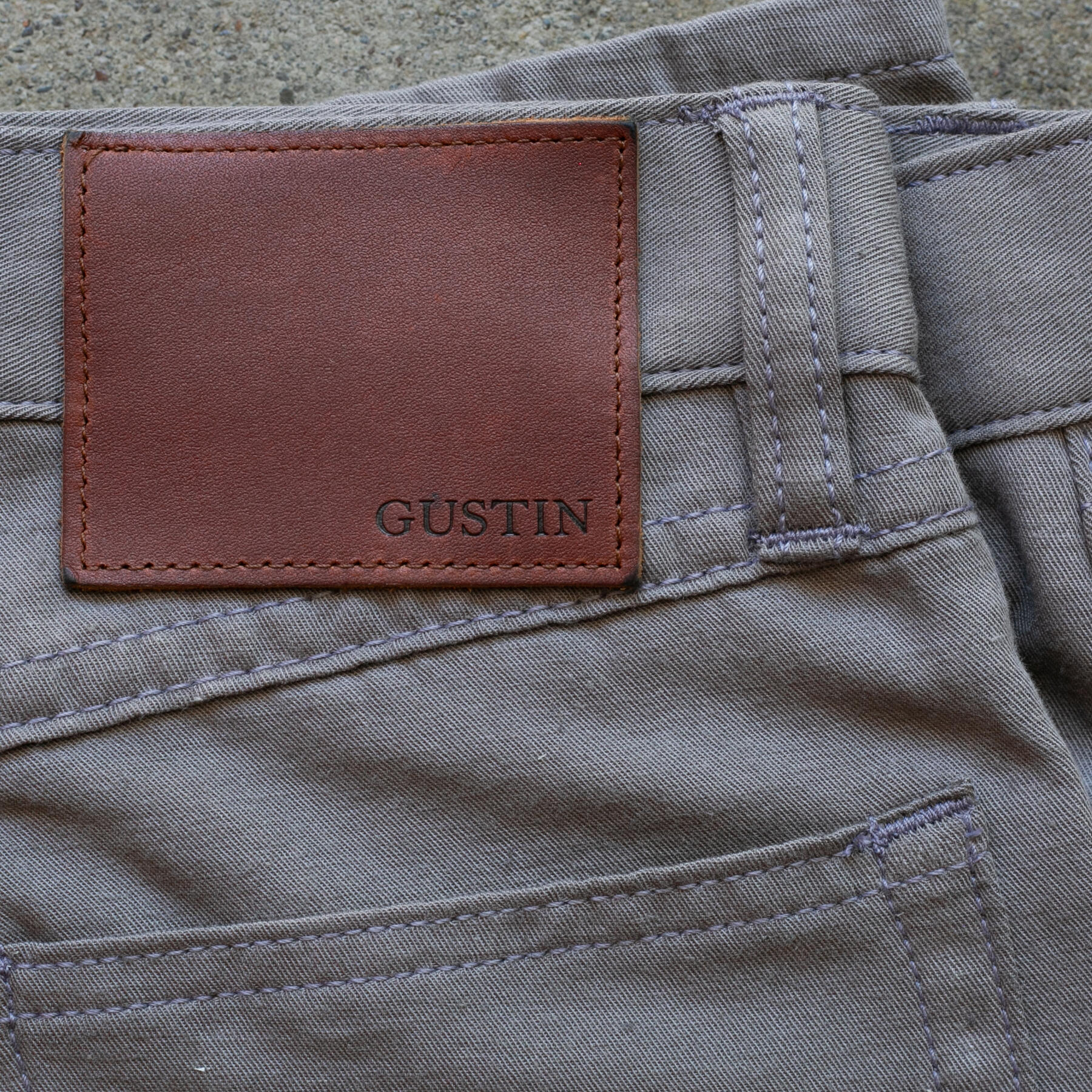 gustin #515 japan hemp gabardine 5 pocket - steel
