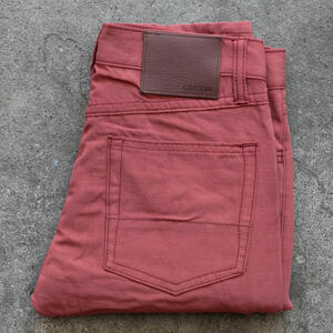gustin #516 japan hemp gabardine 5 pocket - vintage red