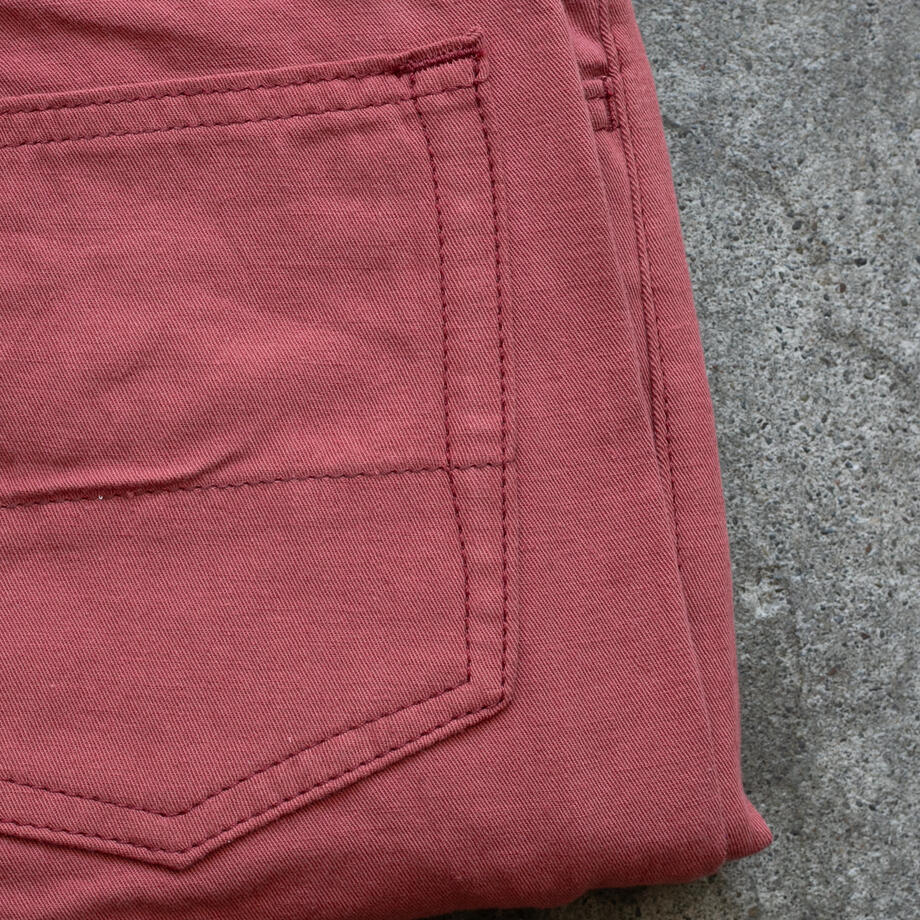 gustin #516 japan hemp gabardine 5 pocket - vintage red