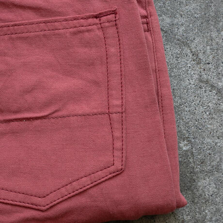 gustin #516 japan hemp gabardine 5 pocket - vintage red
