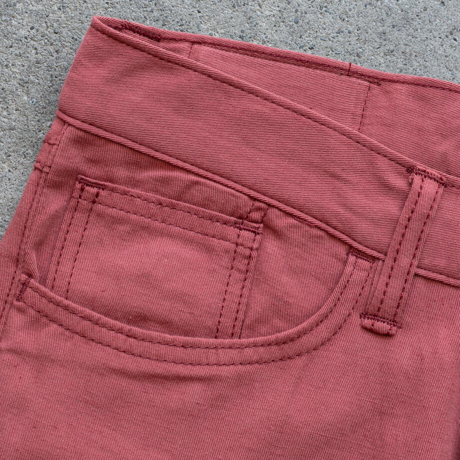 gustin #516 japan hemp gabardine 5 pocket - vintage red
