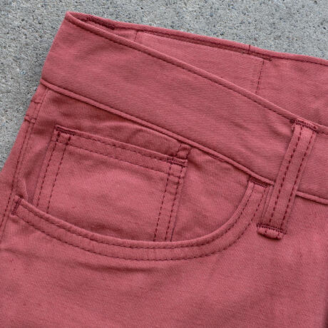 gustin #516 japan hemp gabardine 5 pocket - vintage red