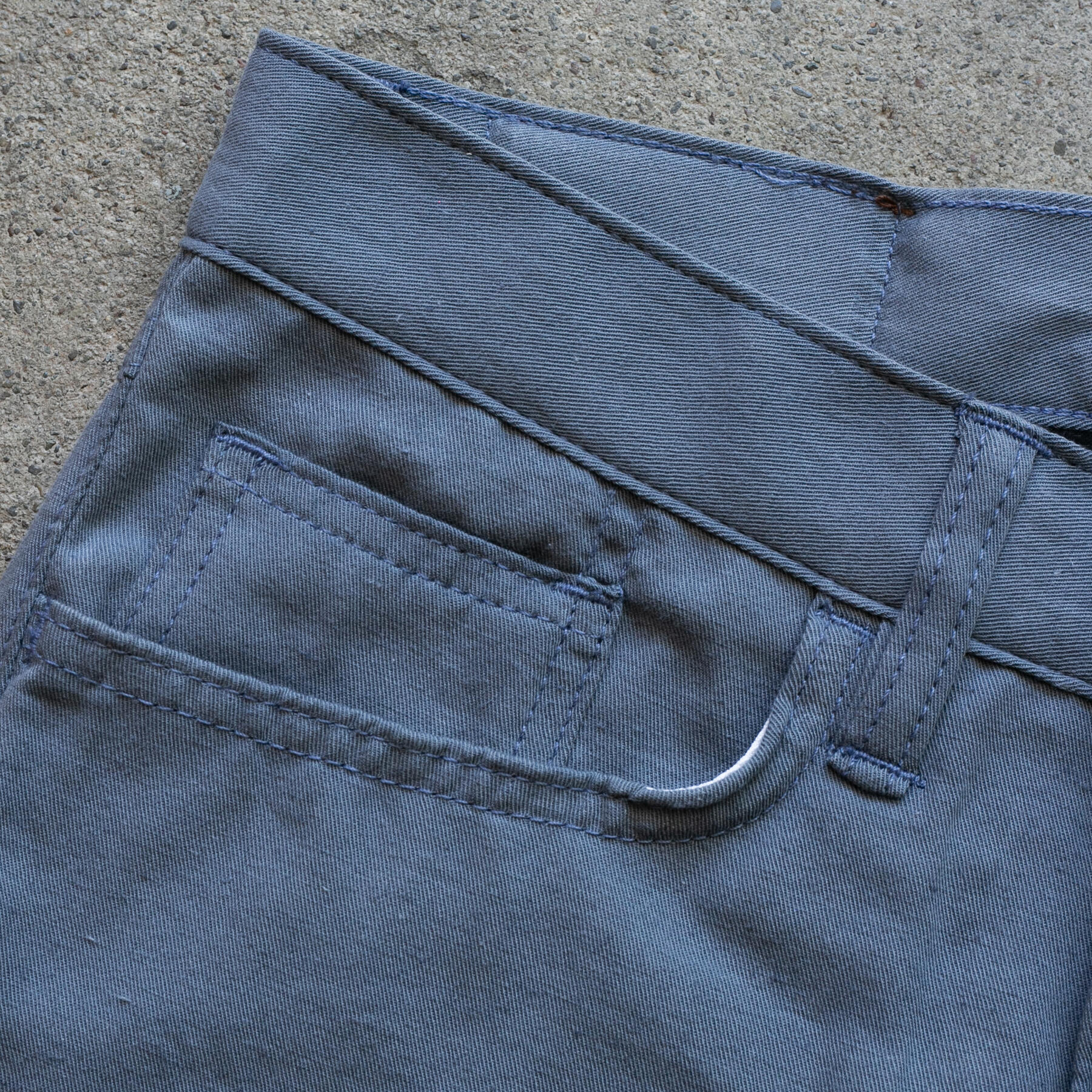 gustin #518 japan hemp gabardine 5 pocket - dusk blue