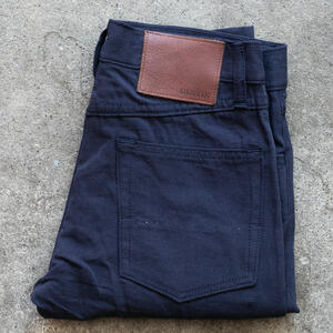 gustin #519 japan hemp gabardine 5 pocket - navy