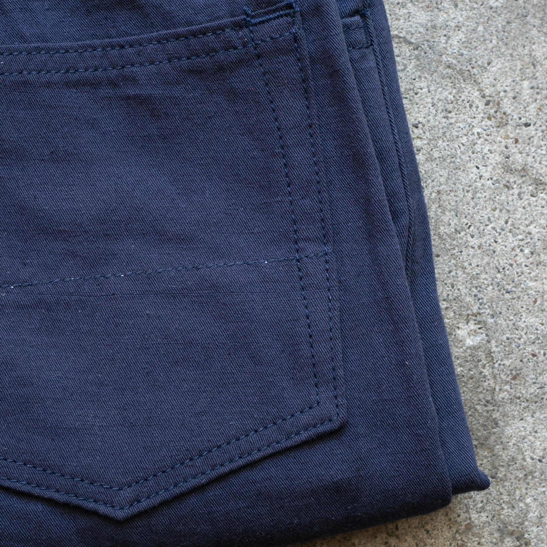 gustin #519 japan hemp gabardine 5 pocket - navy
