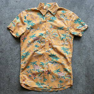 gustin #1368 retro aloha shirt - marigold