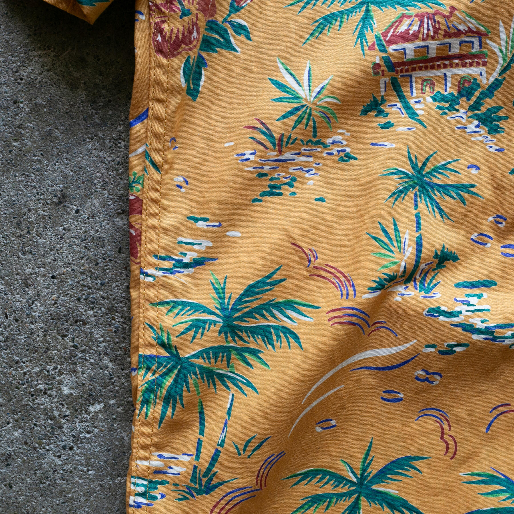 gustin #1368 retro aloha shirt - marigold