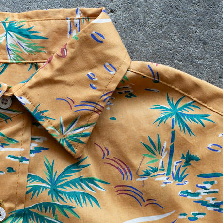 gustin #1368 retro aloha shirt - marigold