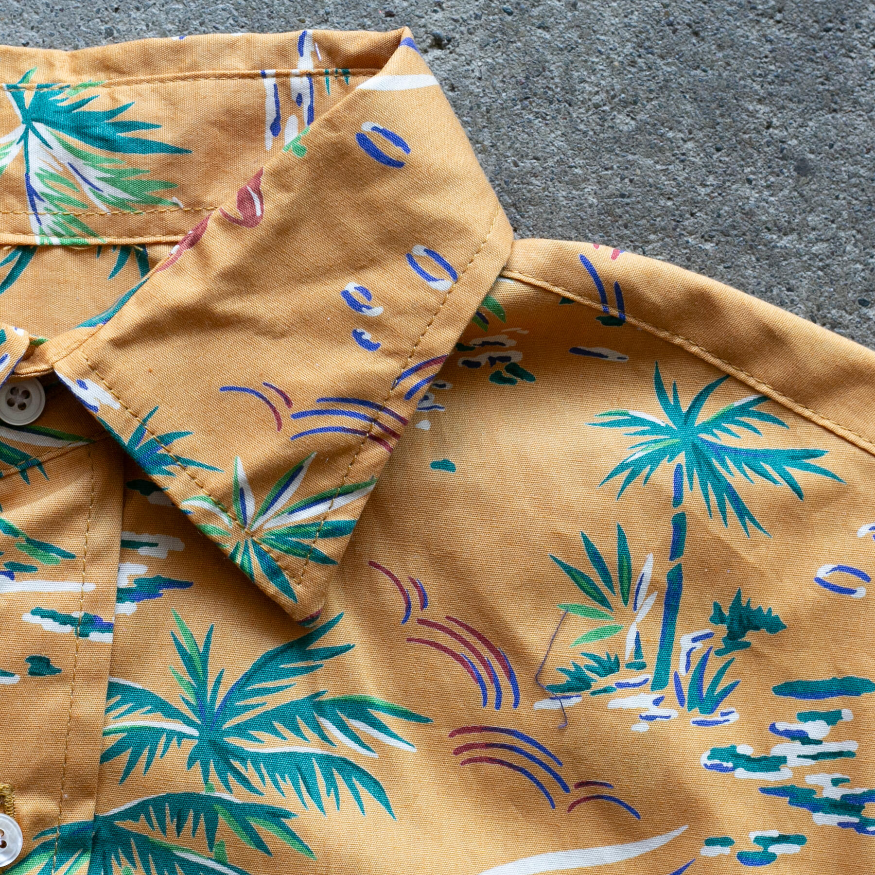 gustin #1368 retro aloha shirt - marigold