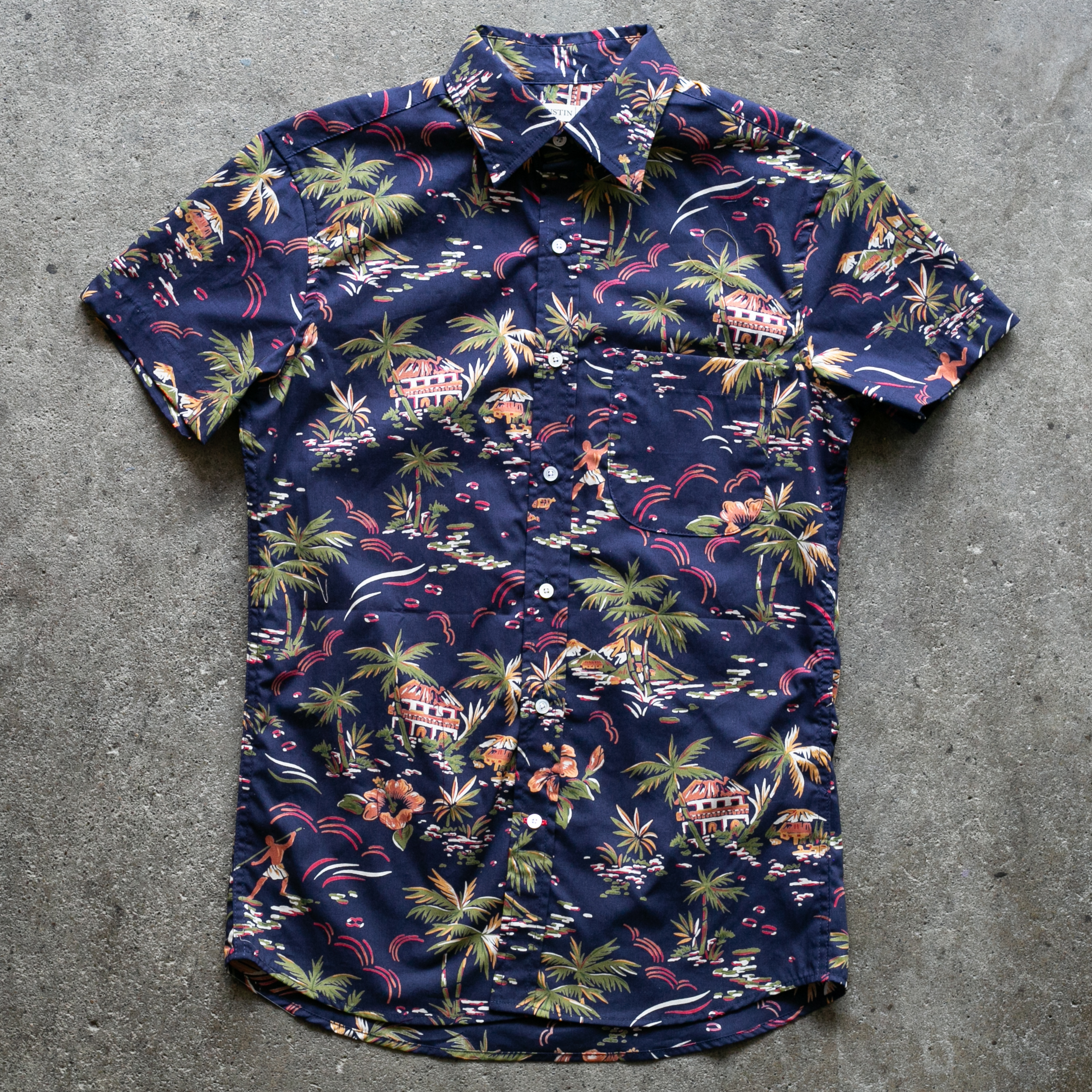 ALOHA様 1369 Retro Aloha Shirt - Midnight | Short Sleeve Shirts