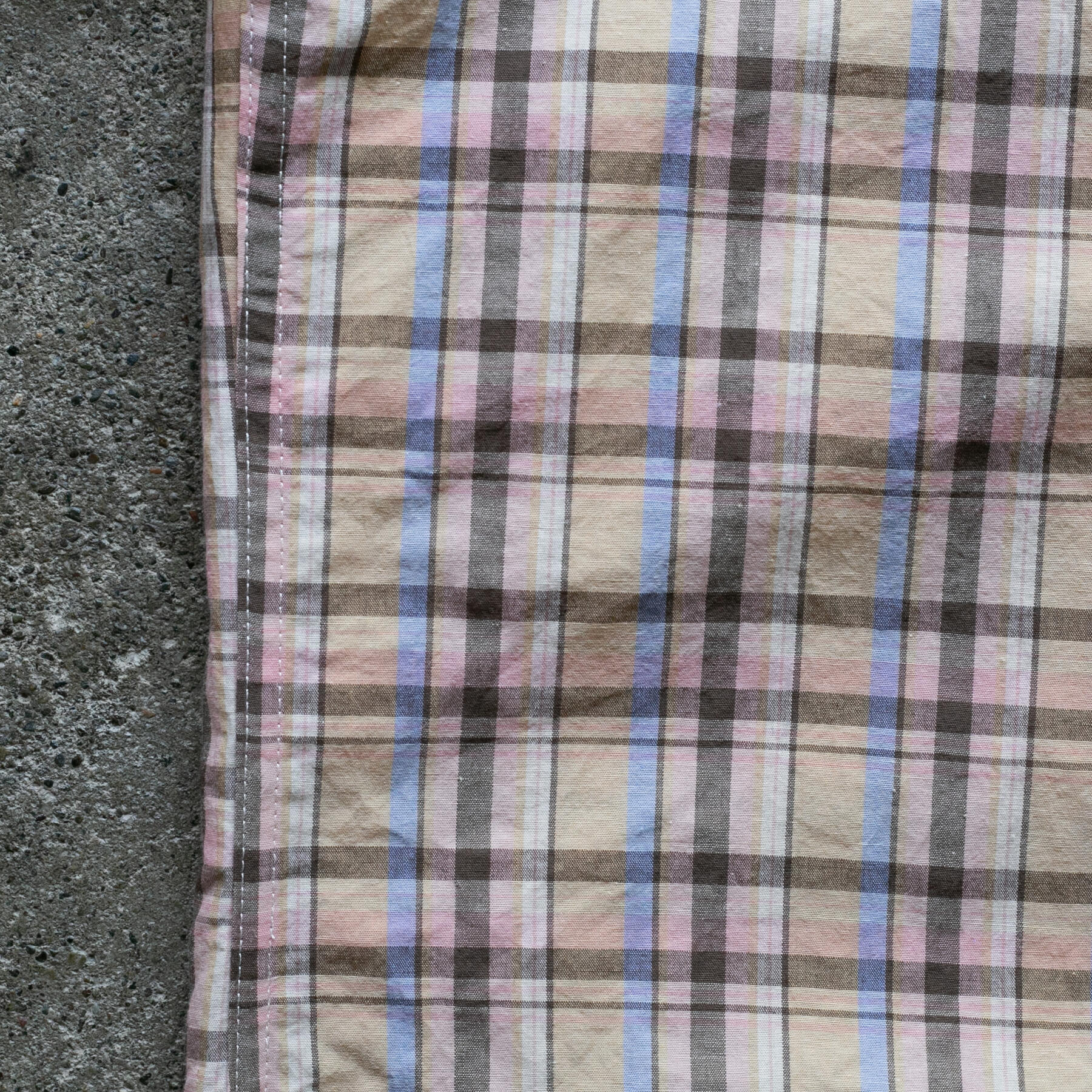 gustin #1370 organic madras shirt - retro multi
