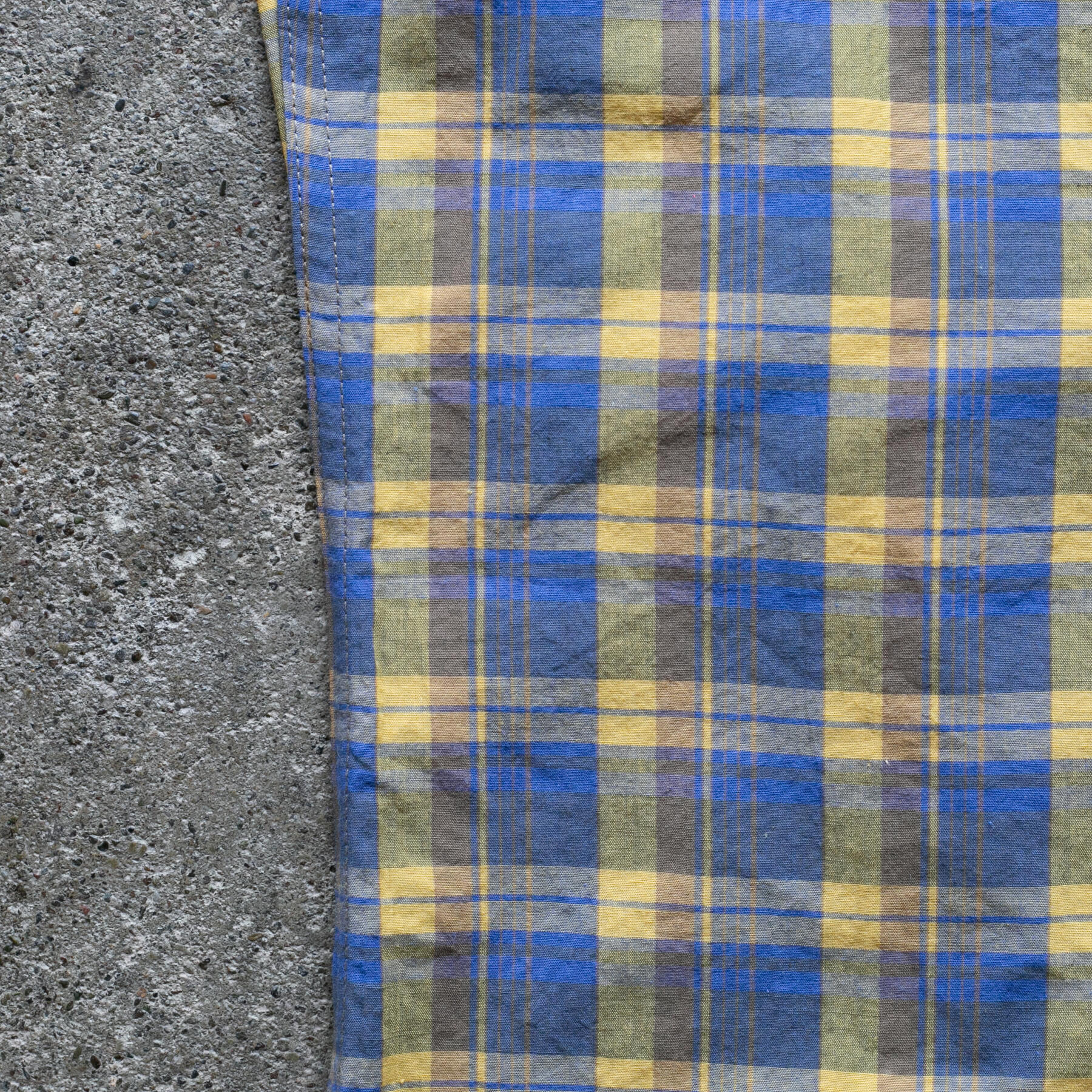 gustin #1372 organic madras shirt - golden state