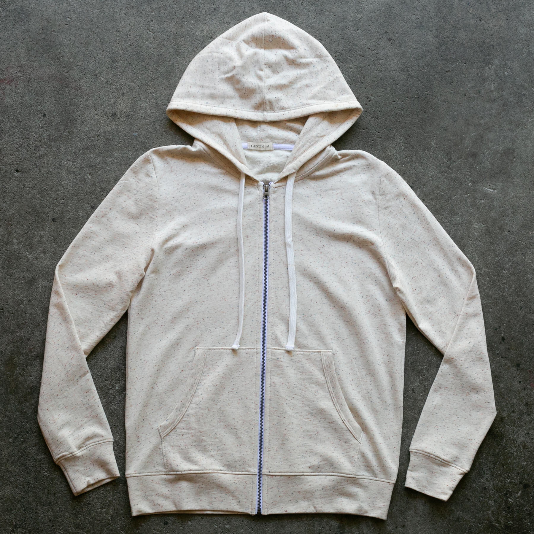 gustin rainbow nep baby terry zip hoodie