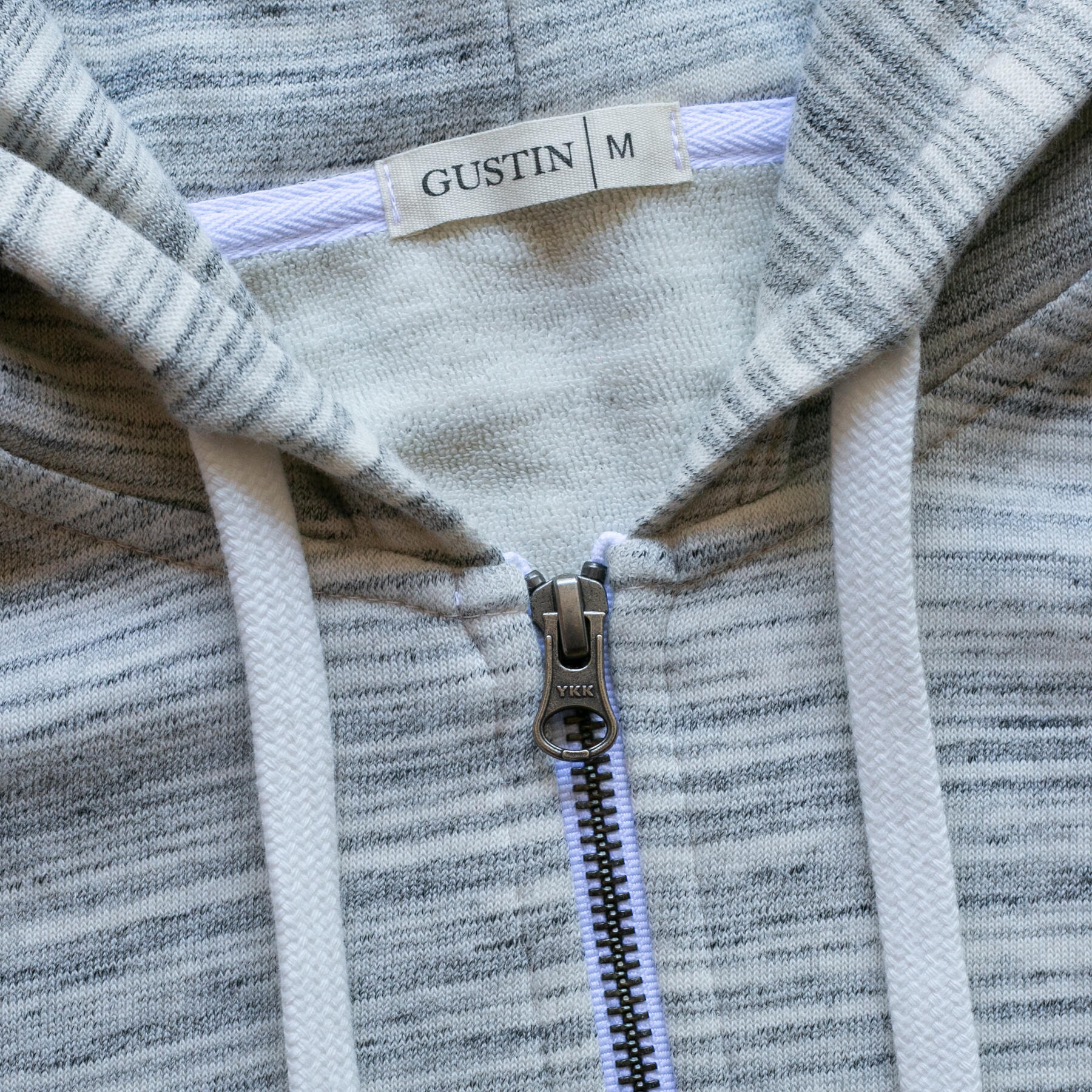 gustin twisted yarn zip hoodie