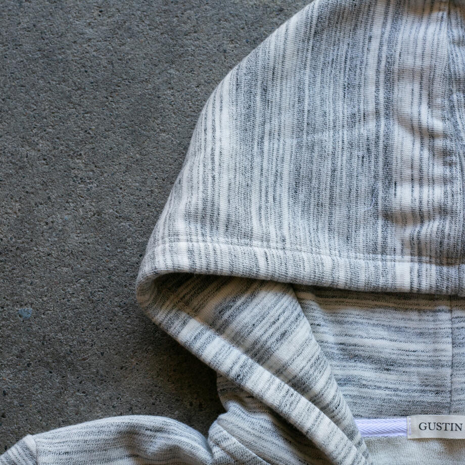 gustin twisted yarn zip hoodie