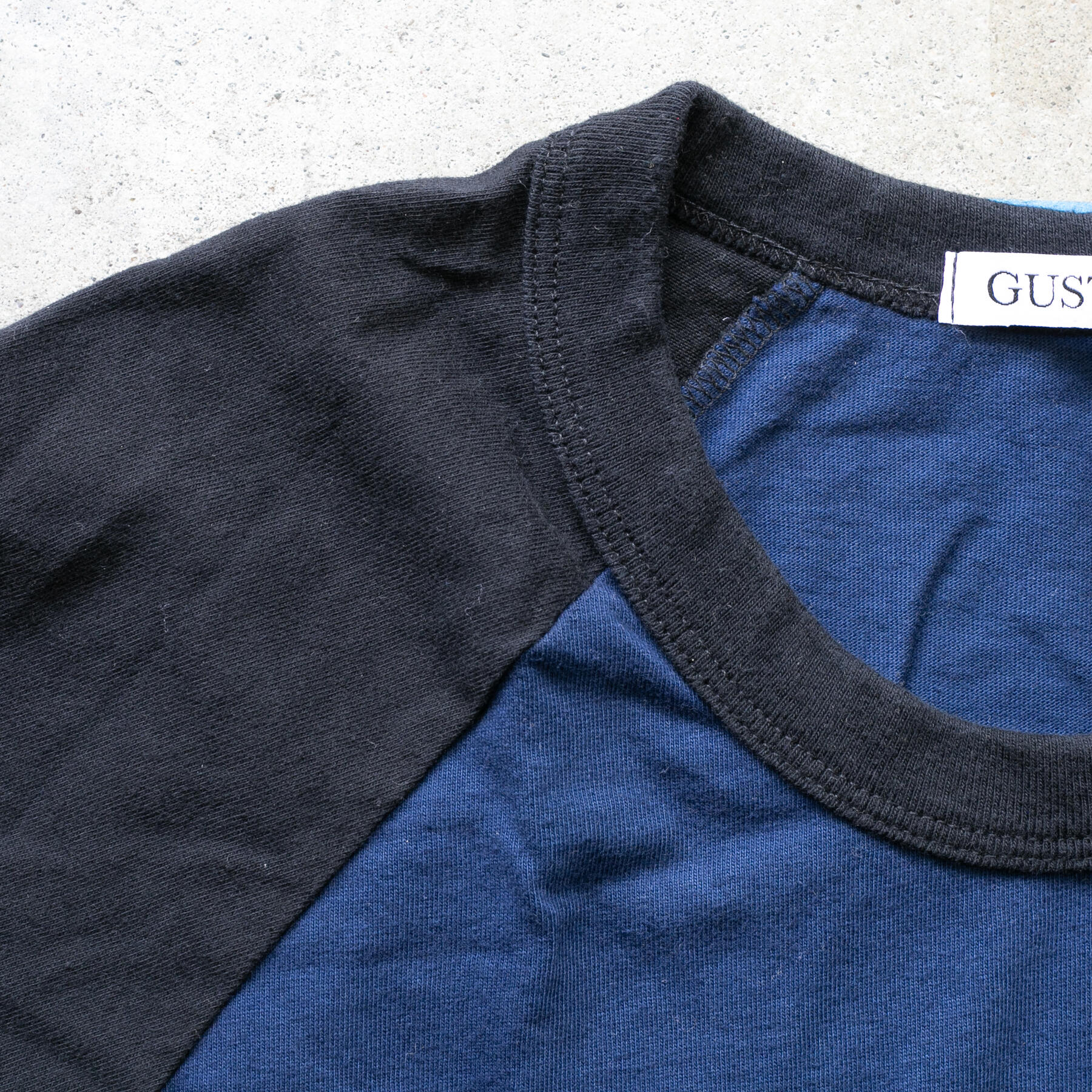 gustin baseball tee black-navy