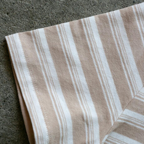 gustin japan heavy retro stripe t-shirt - wheat