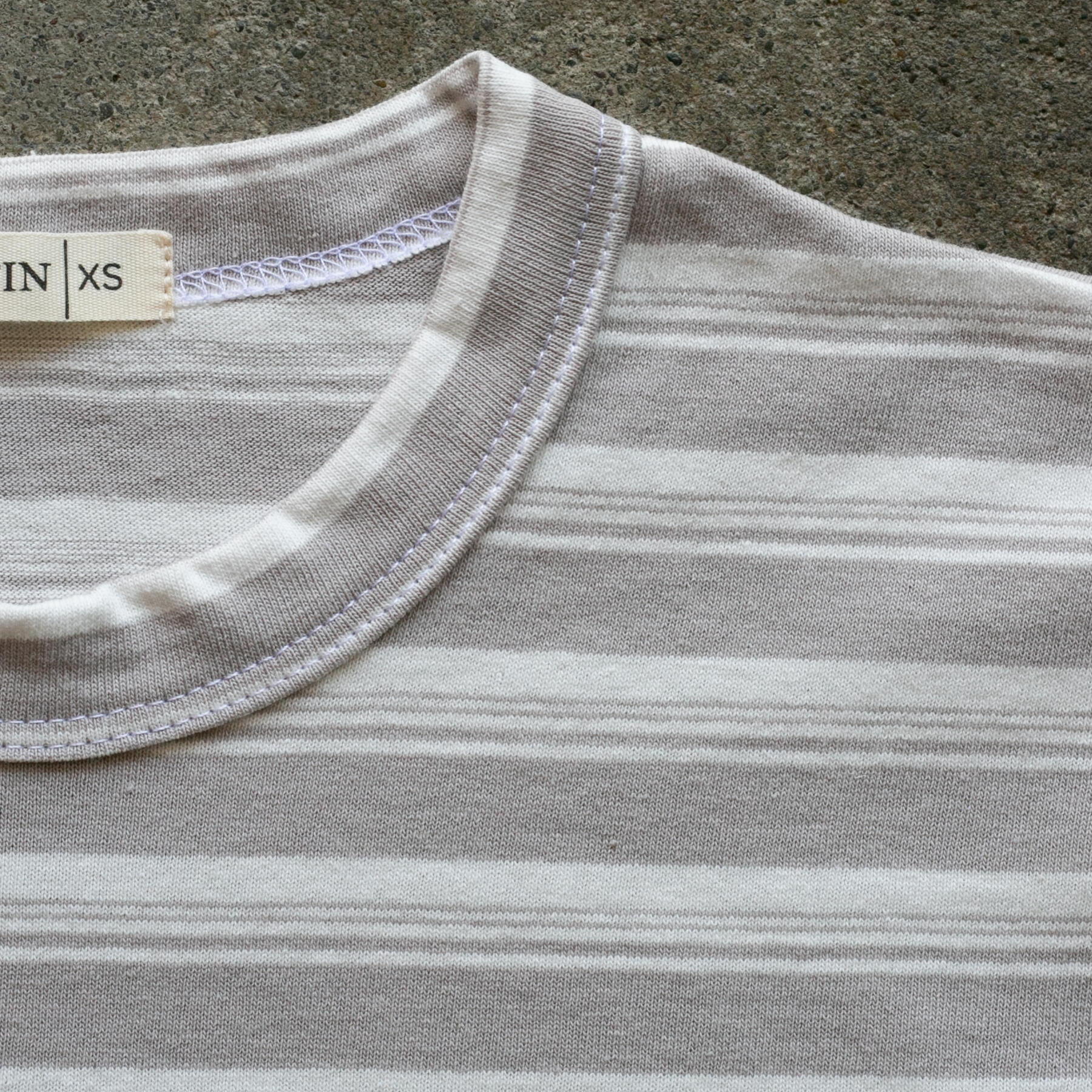 gustin japan heavy retro stripe t-shirt - steel