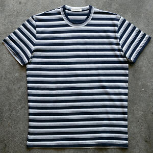 gustin japan heavy retro stripe t-shirt - navy