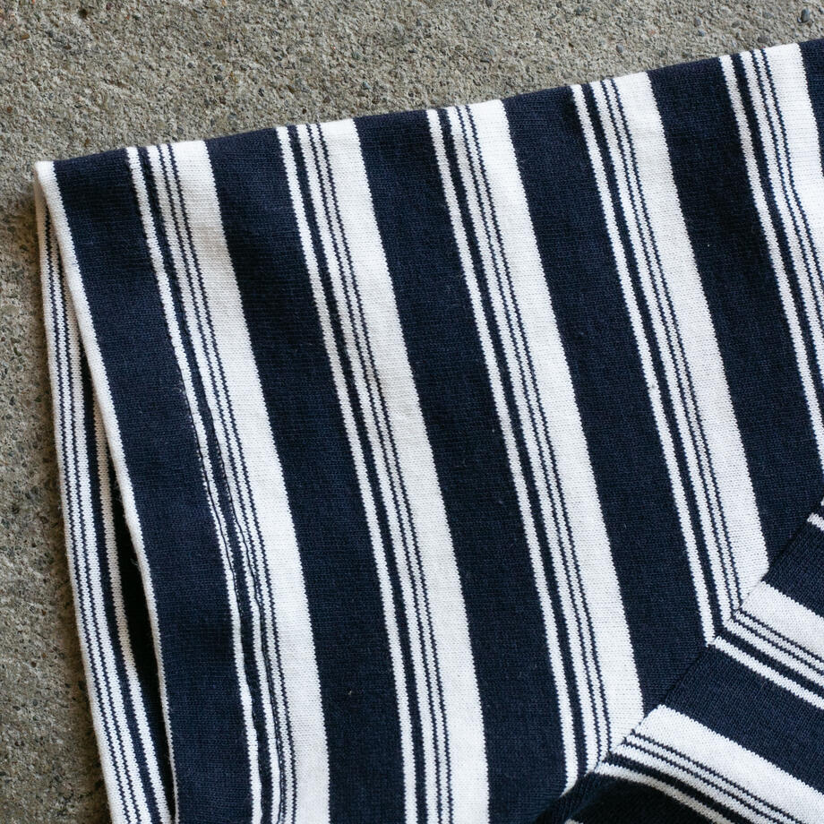 gustin japan heavy retro stripe t-shirt - navy