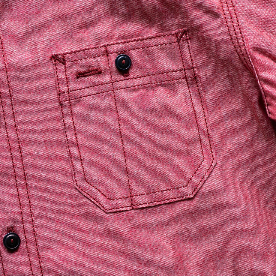 gustin #195 vintage red chambray workshirt