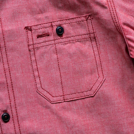 gustin #195 vintage red chambray workshirt
