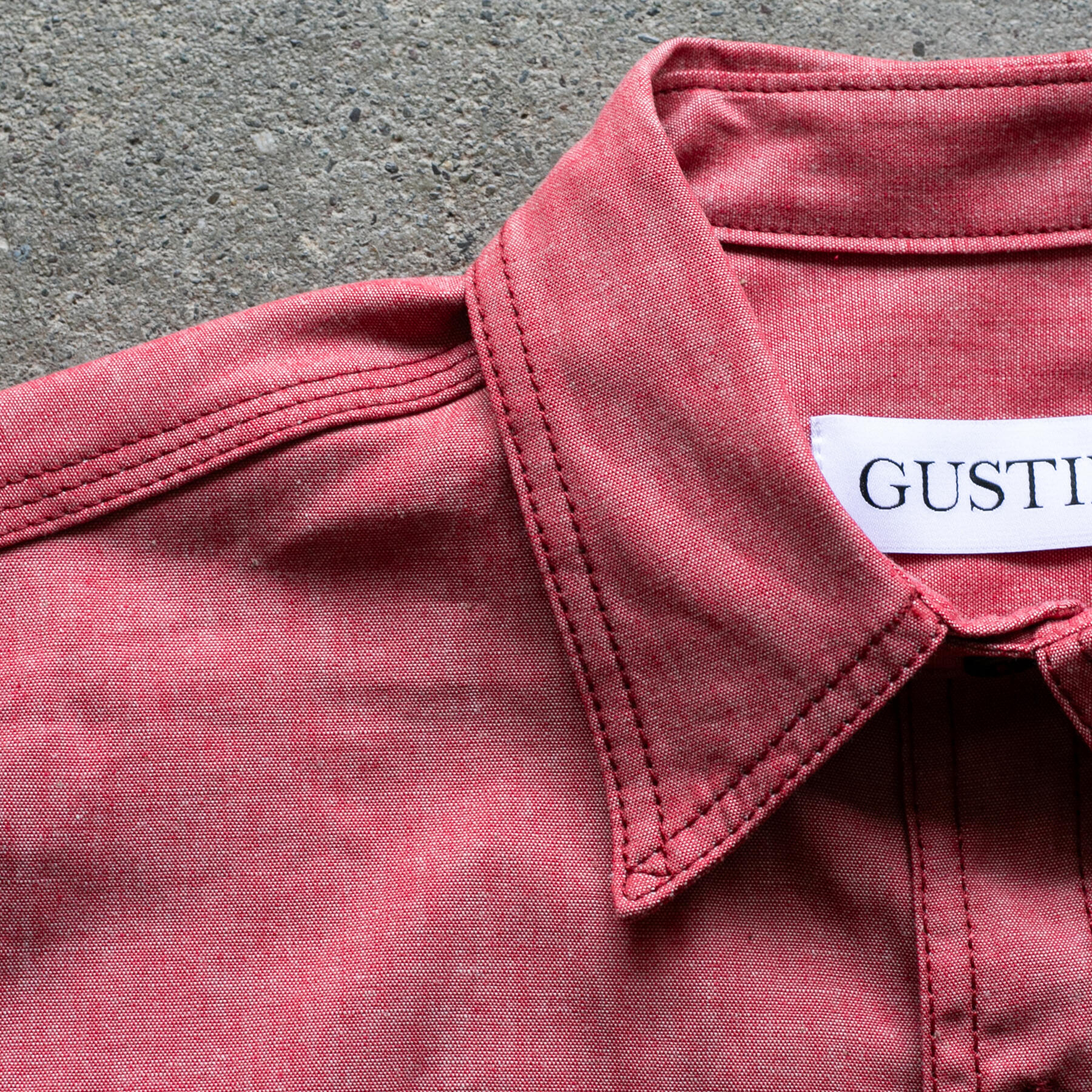 gustin #195 vintage red chambray workshirt